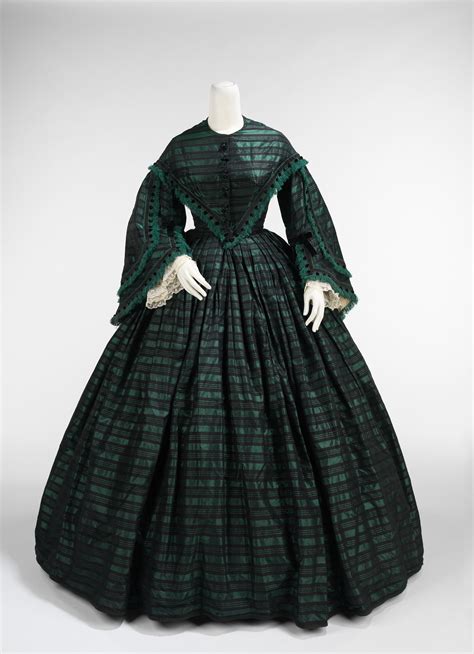 1865 America Silk Walking Dress Walking Dress Historical Dresses