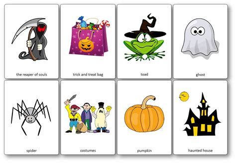 Halloween Flashcards Printable | Printable flash cards, Flashcards