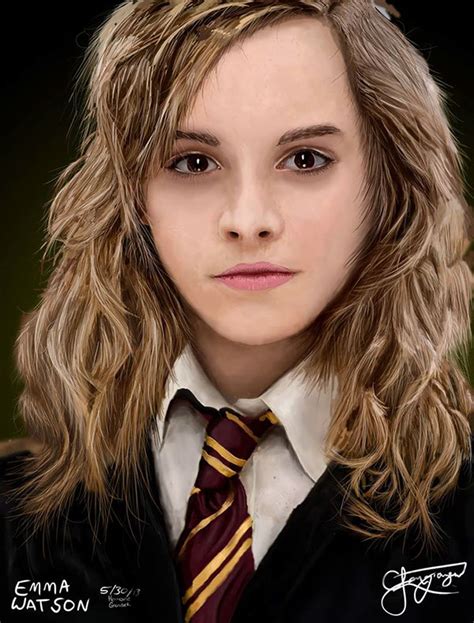 Digital Illustration Of Hermione Granger Emma Watson Harry Potter Home