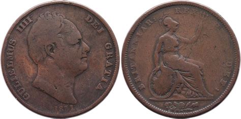 Großbritannien Penny 1831 William Iv 1830 1837 F Ma Shops