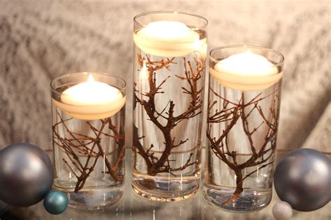 Wintry Floating Candle Centerpieces