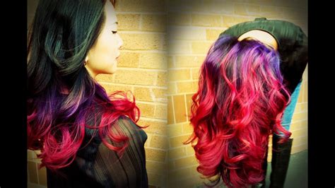 Best Ombre Tutorial On Youtube Andand Purple To Pink Ombre