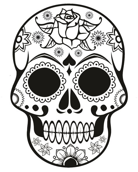 Printable Skull Coloring Pages Pdf Ideas Pagine