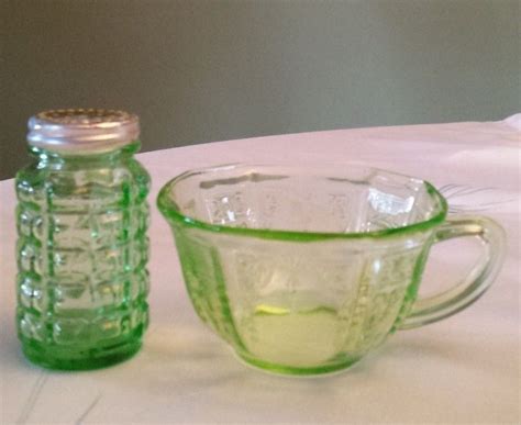 Anchor Hocking Green Uranium Princess Depression Glass Cup Hazel