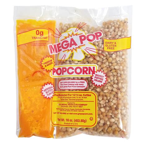 Gold Medal Mega Pop Popcorn Kit 12 Oz Kit 24 Ct