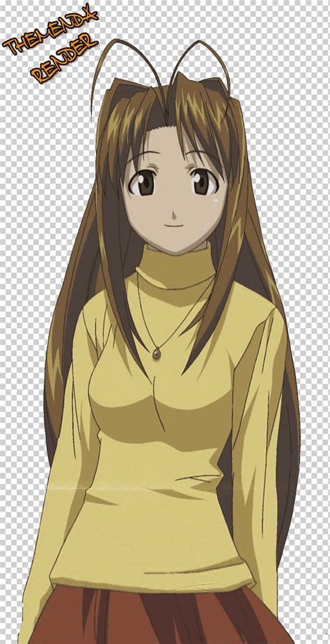 Anime Mangaka Naru Narusegawa Character Love Hina Brown Cg Artwork