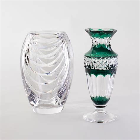 Two Val St Lambert Glass Vases Sold At Auction On 16th November