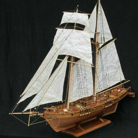1 100 Scale Ship Assembly Model Diy Kits Wooden Sailing Boat Decoration