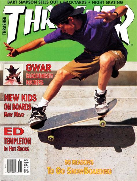 Thrasher November 1990 Classic Skateboard Skateboard Photos