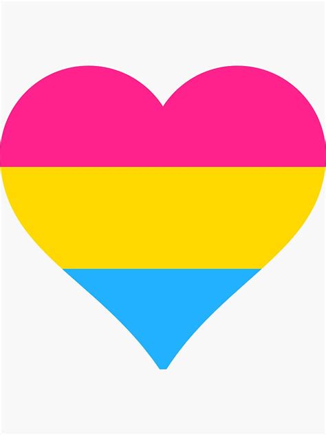 Pansexual Pride Flag Heart Shape Sticker For Sale By Seren0 Redbubble
