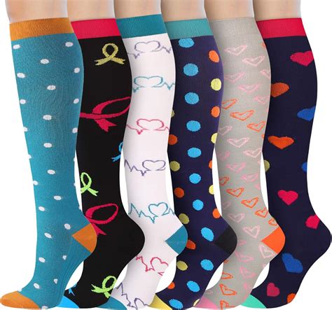 Womens Compression Socks Knee High Compression Stockings Fashion Support Socks For