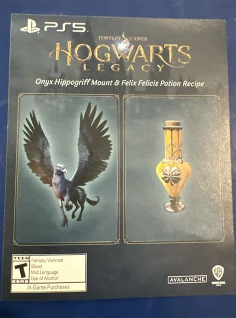 Hogwarts Legacy Ps5 Preorder Bonus Dlc Onyx Hippogriff Felix Felicis