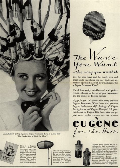 1930 s eugene permanent wave ad vintage hair salons vintage hairstyles vintage beauty