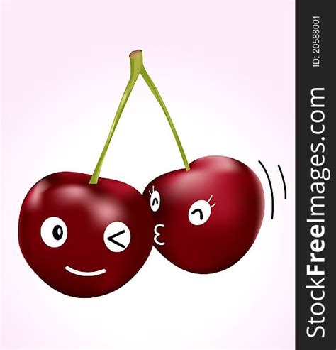 Cherry Kiss Free Stock Images And Photos 20588001