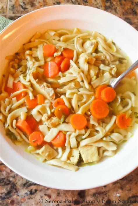 Excellent chicken noodle soup recipe. Homemade Chicken Noodle Soup | Serena Bakes Simply From Scratch