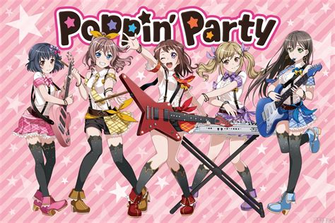 Poppinparty Official Art List Bang Dream Bandori Party Bang Dream Girls Band Party