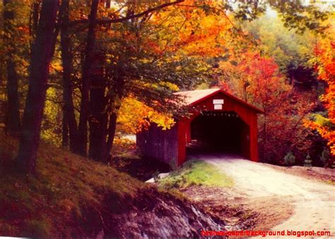 36 Autumn Covered Bridge Wallpapers