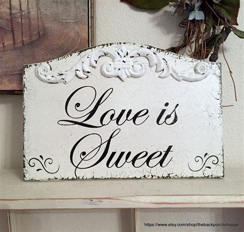 Love Is Sweet Wedding Sign Candy Table Sign Candy Bar Etsy