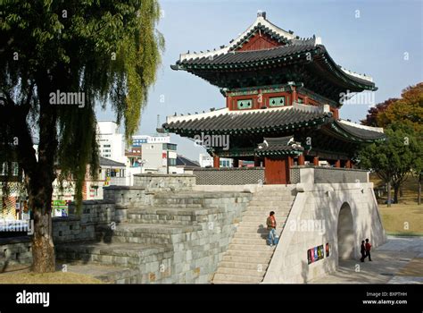 Jinju Fortress East Gate Jinju South Korea Stock Photo Alamy