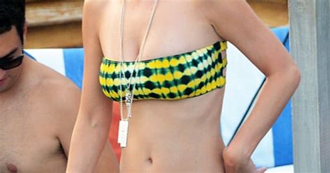 Katy Perry Shows Off Killer Beach Bod In Strapless Tie Dye Bikini Us