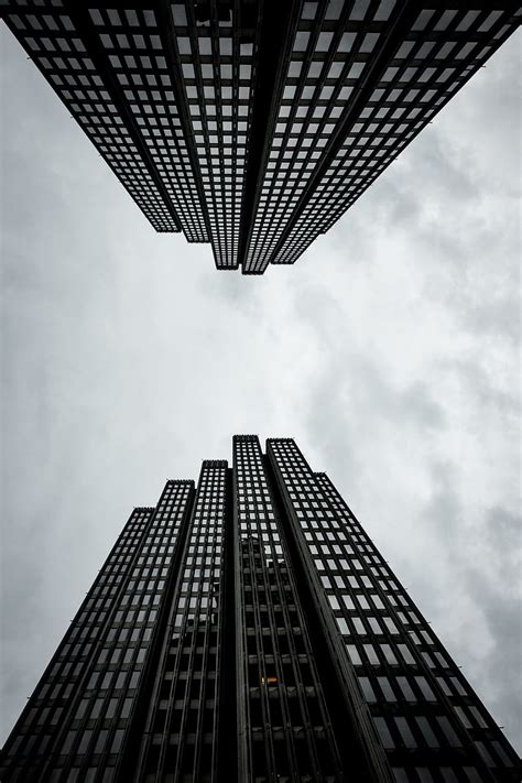 Sky Architecture Building Minimalism Skyscrapers Bottom View Hd