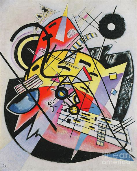 This early example of abstract art measuring 98cm x 105cm is said to be kandinsky's most famous painting. White Point, 1923 Painting by Wassily Kandinsky