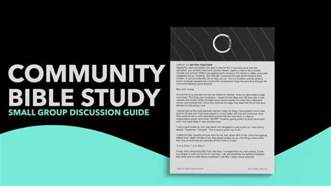 Community Bible Study And Small Group Questions For Ministry Resources