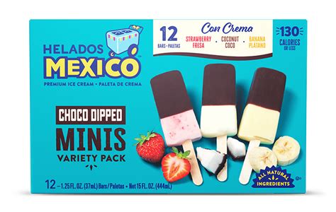 Mini Paletas Premium Frozen Ice Cream Bars Helados Mexico
