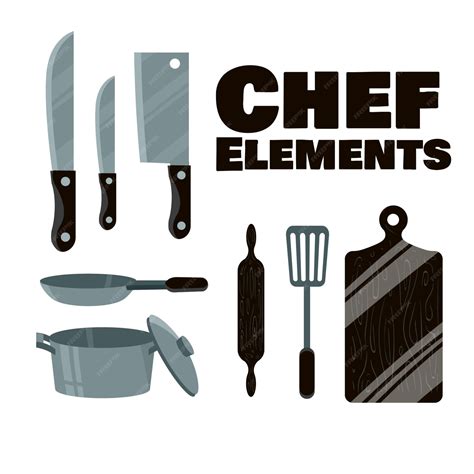 Premium Vector Chefs Kitchen Tools Set Of Kitchen Tools Vector