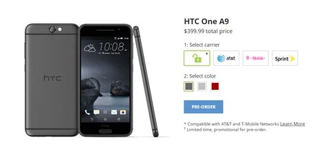 Htc one a9 price in india starts from ₹13,990. Pre-ordering the HTC One A9: $399.99 for 32GB model is a ...