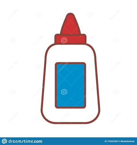 Icono De La Ilustración Aislada De La Imagen Emoji Glue Stock De