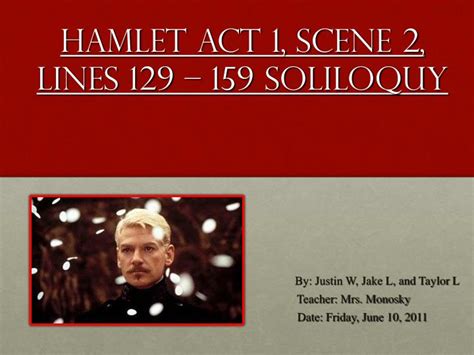 Ppt Hamlet Act Scene Lines Soliloquy Powerpoint Presentation Id