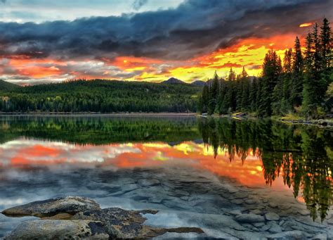 Smart Phone Bottomhd Wallpaper Lake Landscape Sunset