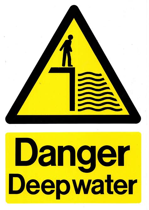 Danger Deep Water Sign Mjn Safety Signs Ltd Construction Signage
