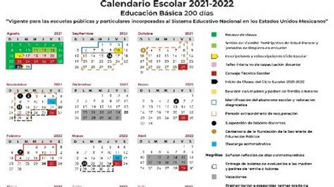 Calendario Escolar 2021 A 2022 Sep Pdf Para Descargar E Imprimir