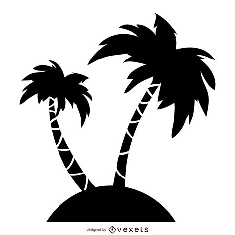 Palm Trees Silhouette Illustration Vector Download