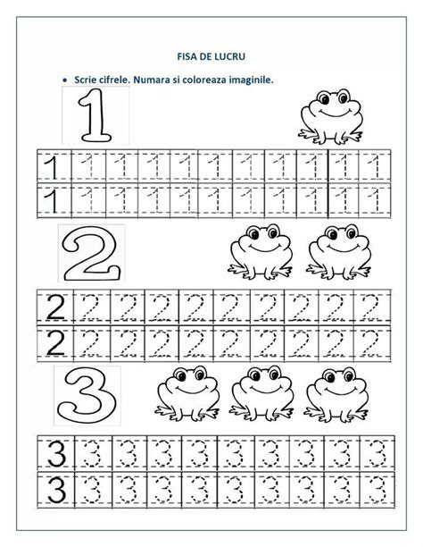 Fisa De Lucru 123 Teach It Preschool Worksheets Kindergarten