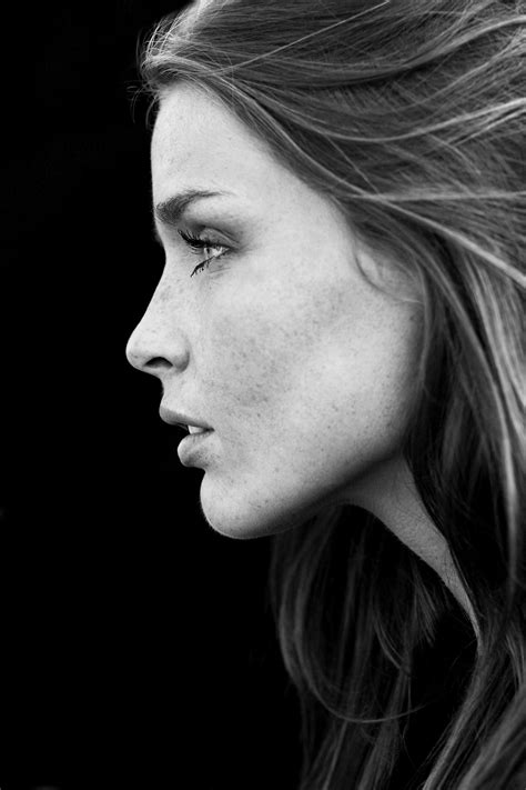 Side Profile Face Black And White