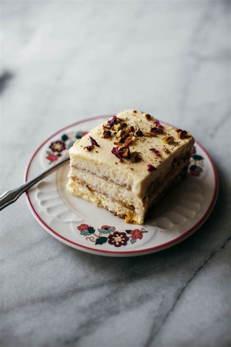 Saffron Cardamom Rosewater Tiramisu Desserts Cake Recipes
