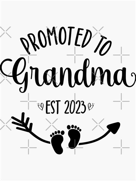 Promoted To Grandma Est Sticker For Sale By Andro Designs
