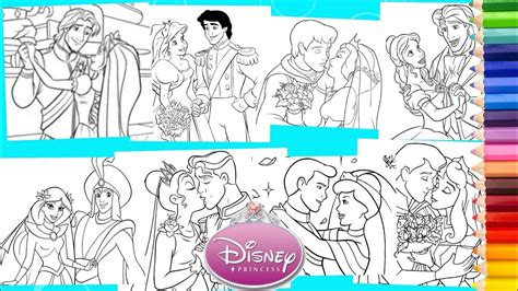 Free printable disney princess coloring pages. ALL Disney Princess Royal Wedding COMPILATION - Coloring ...