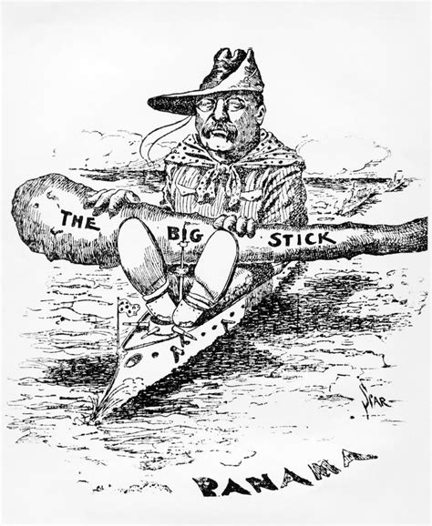 Cartoon Of Theodore Roosevelt With The Big Stick Posters And Prints By Corbis