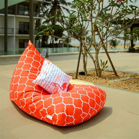 Orange Outdoor Bean Bag Chairs Waterproof Bean Bag Chairs Etsy