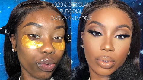 020 soft glam for the darkskin girls makeup tutorial youtube