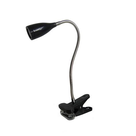 The lamp features a linen pendant drum shade, affixed to an extendable arch arm. Limelights 17.70 in. Black Flexible Gooseneck LED Clip Light Desk Lamp-LD2005-BLK - The Home Depot