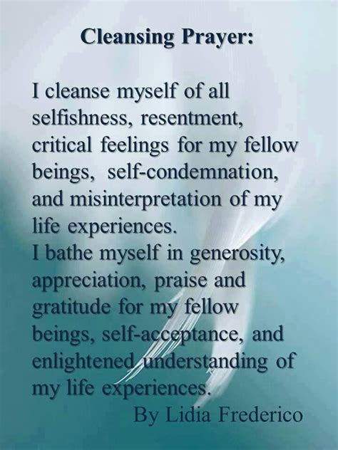 Cleansing Prayer Cleansing Prayer Words Affirmations