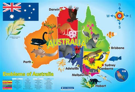 Australia Map Poster From Class Ideas Issue 46 Aussie At Of Kids