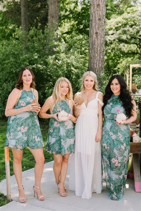 Tropical Bridal Shower Dresses Wedding And Party Ideas 100 Layer Cake