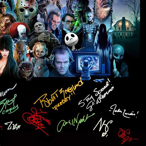 Horror Legends Mini Poster Limited Signature Edition Custom Frame Rare T