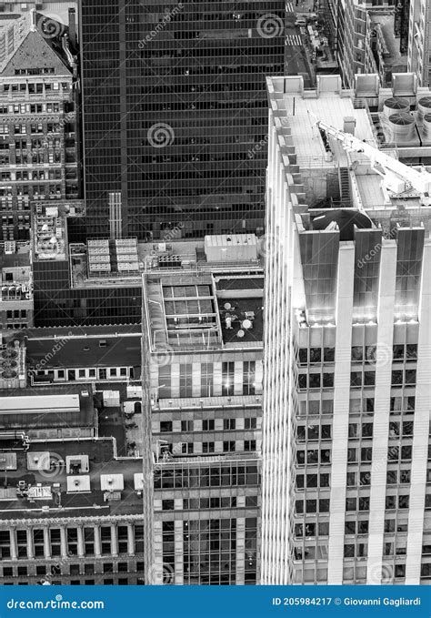Aerial Overhead View Of Manhattan Skyscrapers Stock Image Image Of